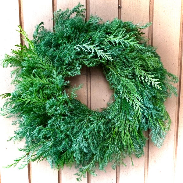 Sinikataja-tuija tuorekranssi