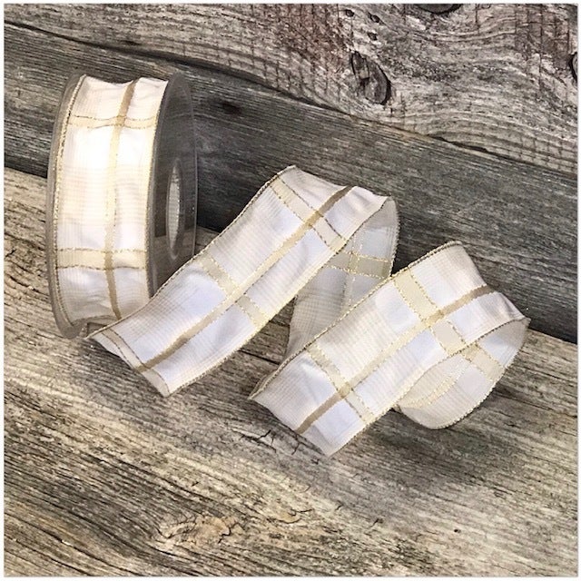 Ruutunauha Shampanja-kulta 1m x 40 mm