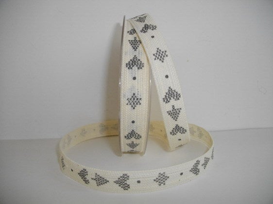 Nauha Winterreise Luonnonvalkoinen 1m x 15mm