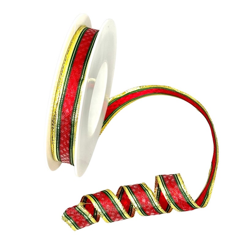 Joulunauha kultareunalla 1 m x 15 mm